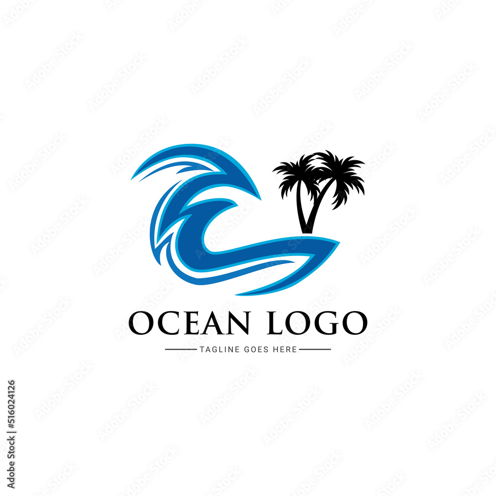 ocean wave logo design inspiration