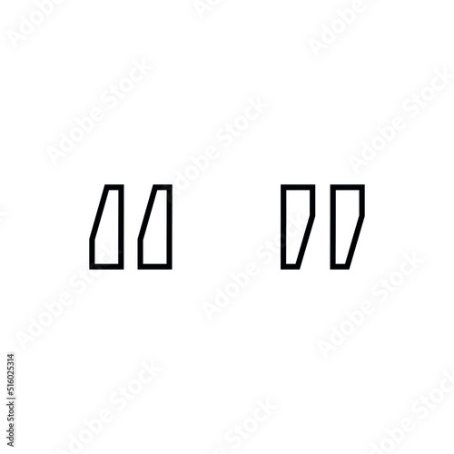quotation mark in English grammar vector illustration