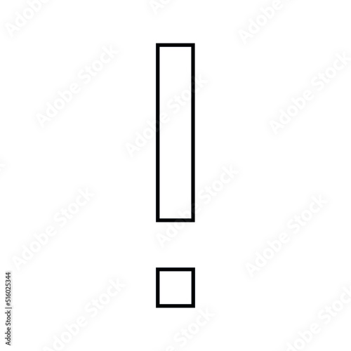 Exclamation mark in English grammar vector illustration