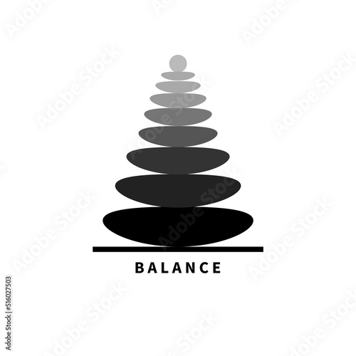 Balance abstract geometric minimal logo