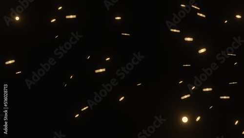 Sparkle particle on black background