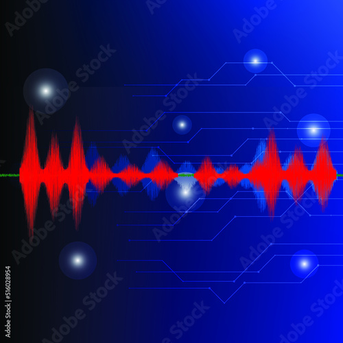 concept of communication technology, graphic of realistic device with global network simulation