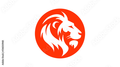 Lion head logo concept vector illustration