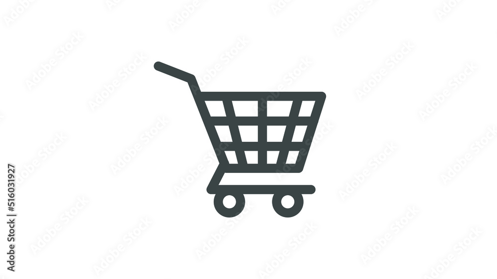 Shopping cart vector icon illustration