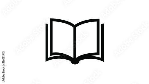Open book design vector icon illustration