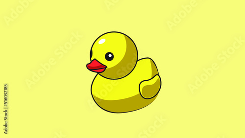Rubber duck toy vector illustration