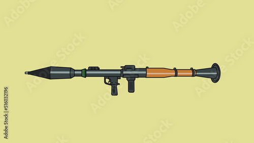 Bazooka weapon isolated vector illustration