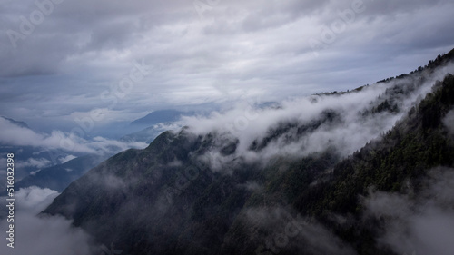 clouds over the mountain