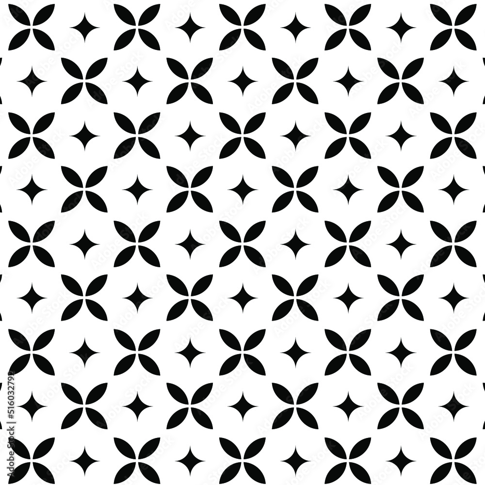 Abstract seamless geometric pattern vector background. White and black ornament. Abstract seamless geometric pattern vector background. White and black ornament.
