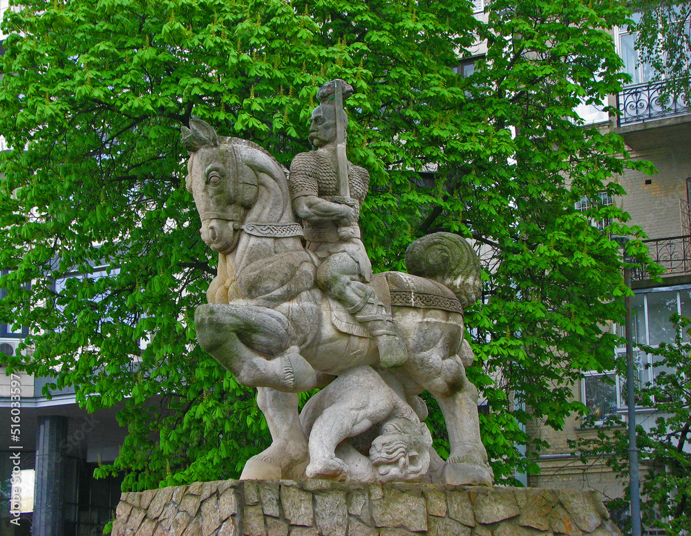 Monument to King Svyatoslav in Kyiv, Ukraine	
