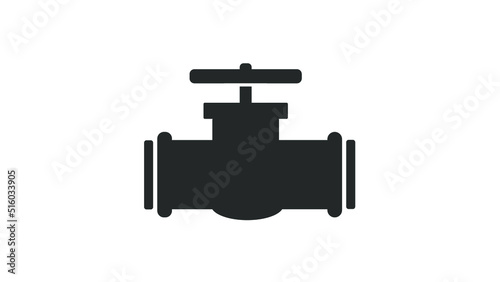 Pipe with valve icon vector illustration
