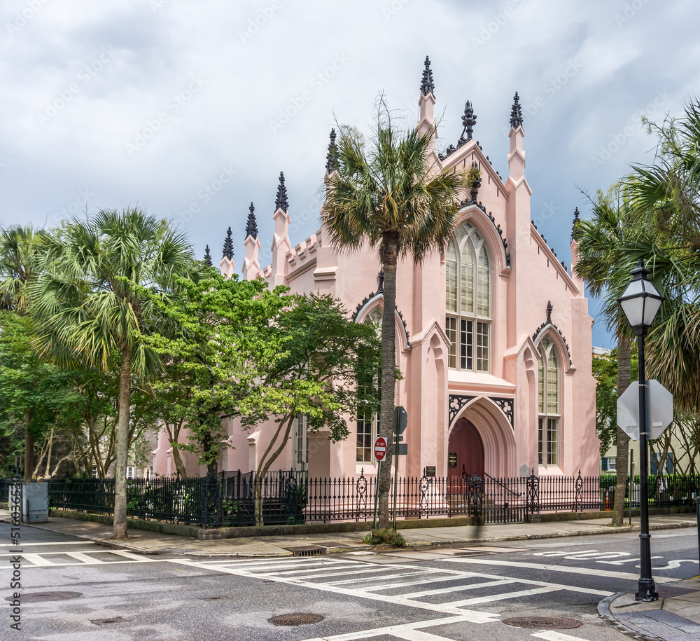 Fototapeta premium Charleston Pink Church