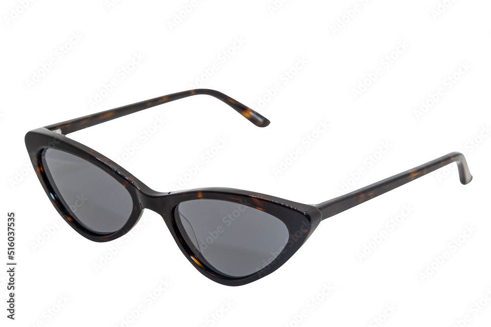 CAT EYE SUNGLASSES black tortoise frame top front view CAT EYE SUNGLASSES black tortoise frame top front view