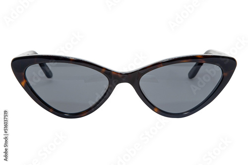 CAT EYE SUNGLASSES black tortoise frame front view