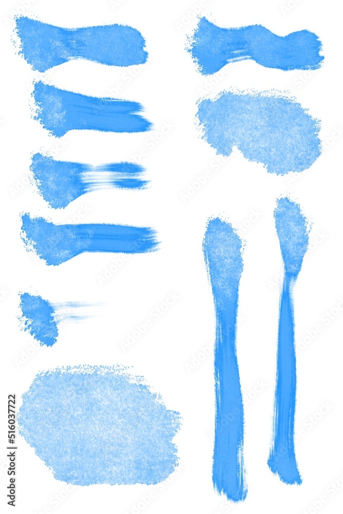Obraz premium Watercolor splashes and strokes. Set of watercolor brush strokes