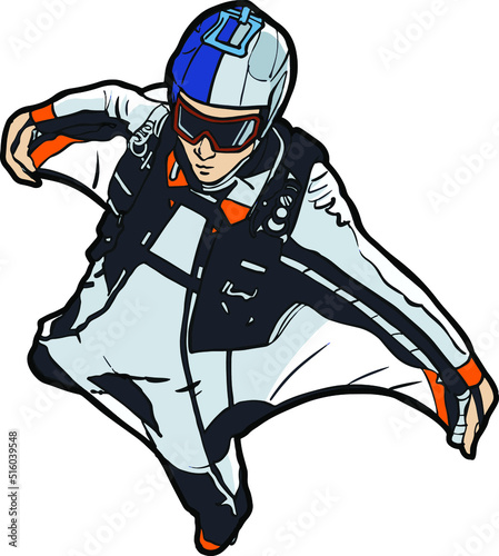 man skydiving in the sky 