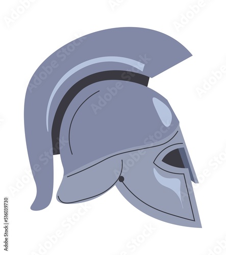 Ancient helmet of warrior or spartan roman soldier