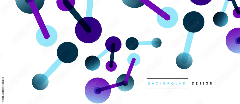 Abstract background. Round dots connected by lines. Trendy techno business template for wallpaper, banner, background or landing Abstract background. Round dots connected by lines. Trendy techno business template for wallpaper, banner, background or landing