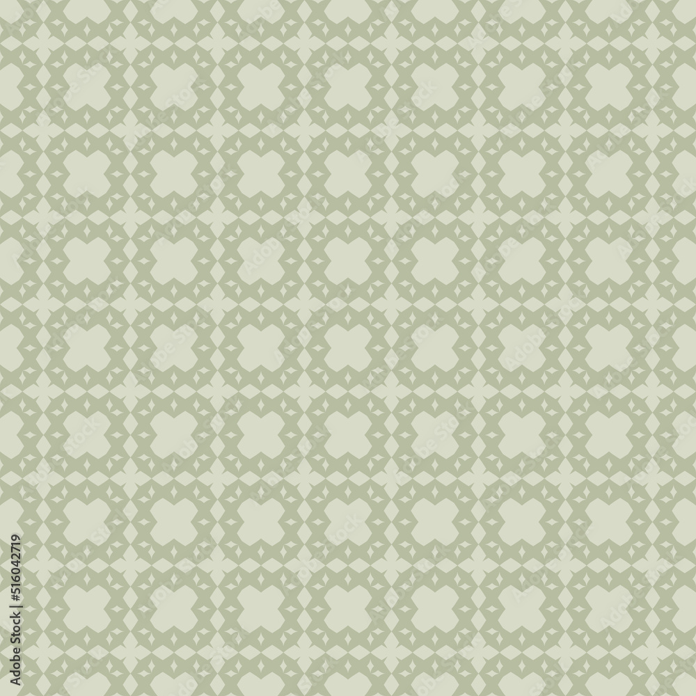 Vector geometric ornament in ethnic style. Abstract minimal seamless pattern with simple elements, squares, rhombuses, tiles. Tribal background texture. Folk motif. Soft green color. Vintage design Vector geometric ornament in ethnic style. Abstract minimal seamless pattern with simple elements, squares, rhombuses, tiles. Tribal background texture. Folk motif. Soft green color. Vintage design