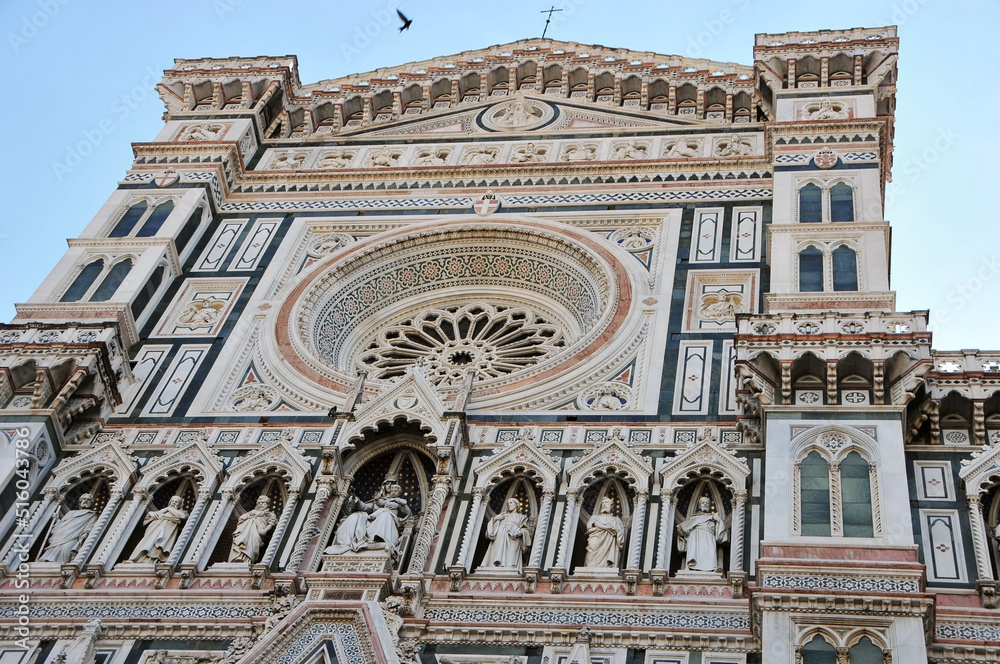Partial photo of the famous Florence cathedral in Italy