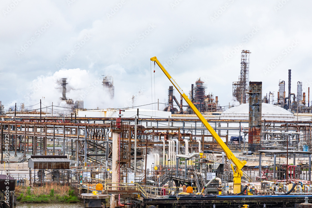 Oil refinery in Beaumont, Port Arthur, USA.