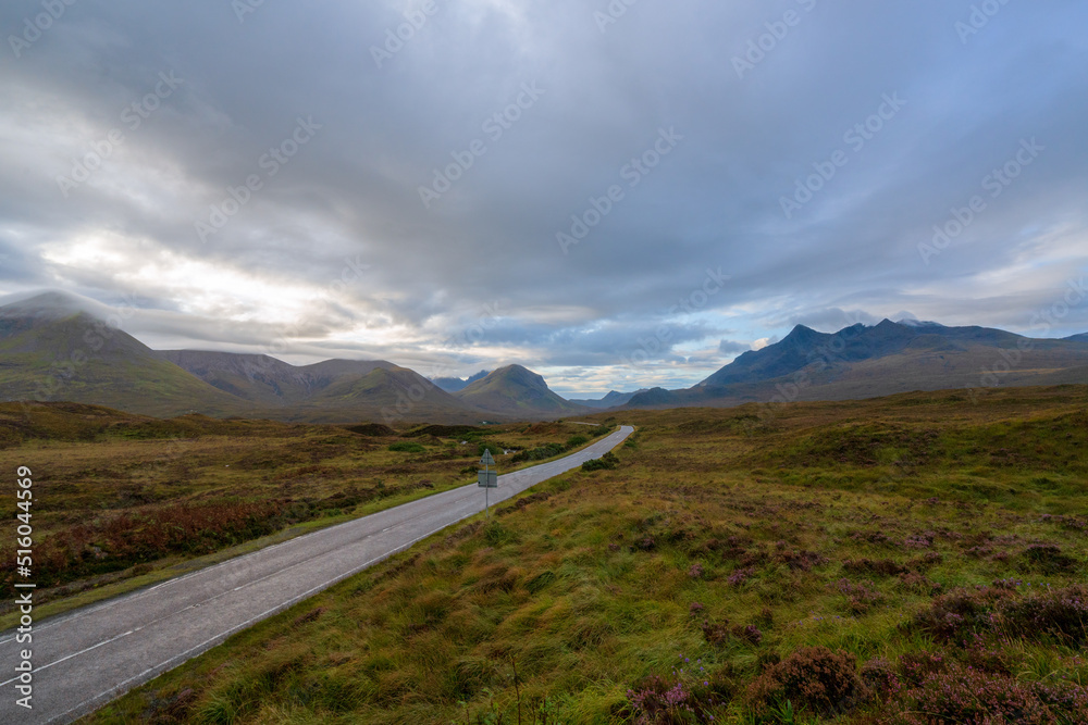 Scotland road to the mountains