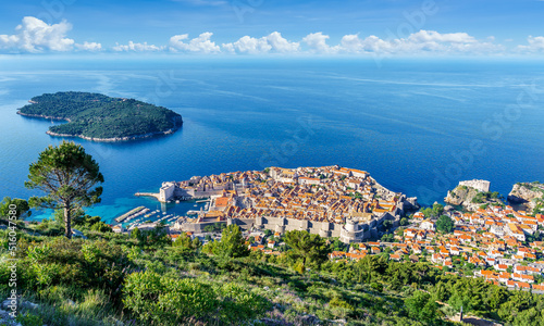 Landscape with Dubrovnik, dalmatian coast, Croatia
