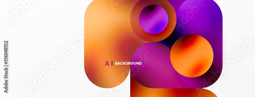 Round shapes and circle geometric abstract background. Vector Illustration For Wallpaper, Banner, Background, Card, Book Illustration, landing page