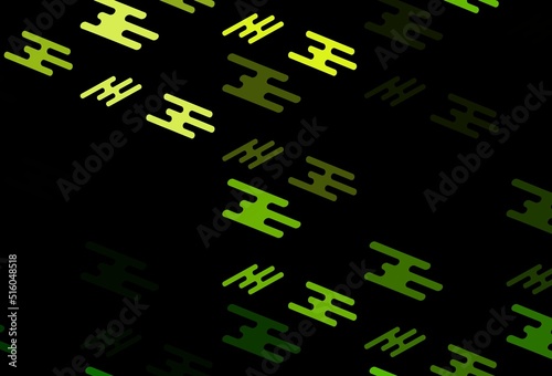 Dark Green vector layout with flat lines.