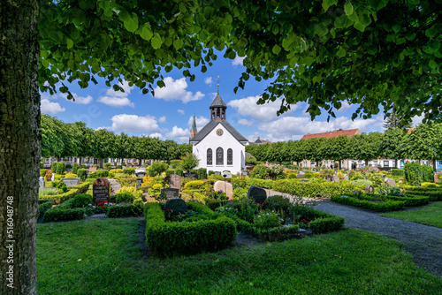 chapel in the center of the historic fishing village of Holm, Schleswig, Germany photo