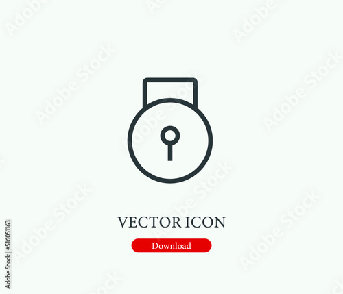 Secure vector icon. Editable stroke. Symbol in Line Art Style for Design, Presentation, Website or Mobile Apps Elements, Logo. Security symbol illustration. Pixel vector graphics - Vector