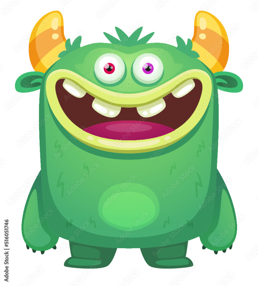 Fototapeta premium Cute Green Monster