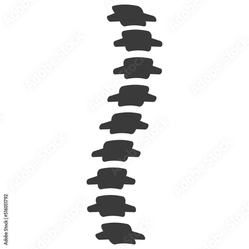 Rachiocampsis glyph icon isolated on white background.Vector illustration.