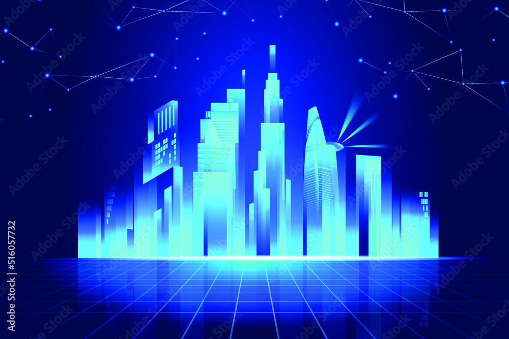 Bright smart city with connection networks