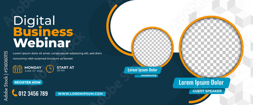 Webinar horizontal banner design template