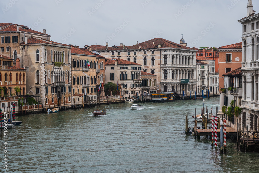 Panorama of Venice at Canal Grande, Veneto, Italy, Europe, World Heritage Site