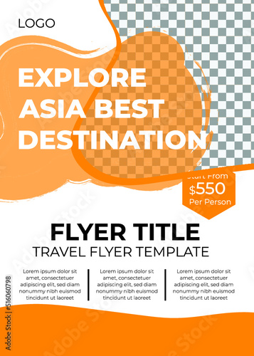 Travel flyer design template