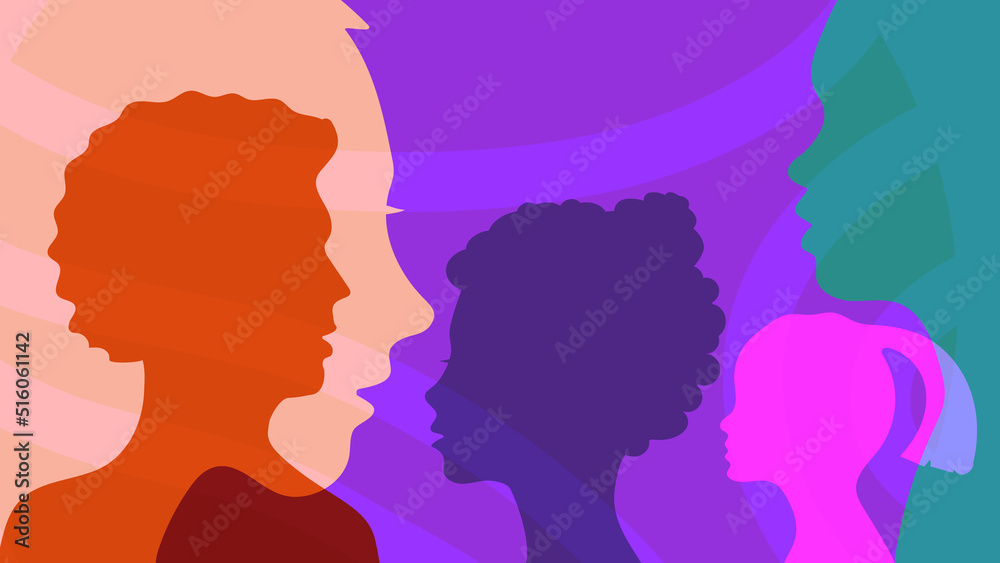 Parents and children. Drawing of a human silhouette.
Family,
 adolescent psychology, family relations between relatives.