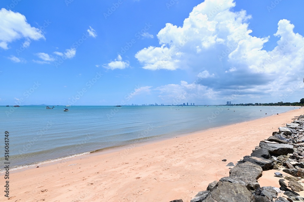 Peaceful Scenery of Bang Saray Beach Near Pattaya, Thailand