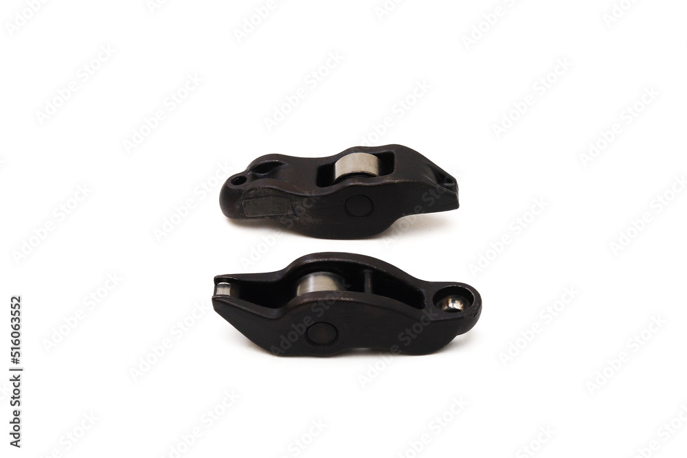 Cylinder head rocker, used. Close-up Cylinder head rocker, used. Close-up