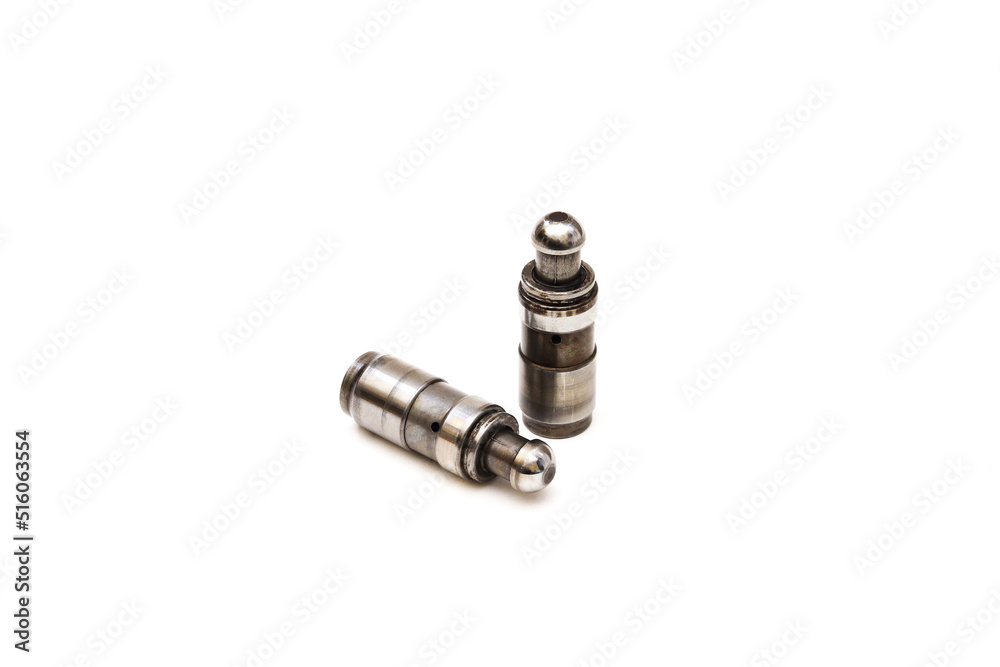 Cylinder head hydraulic compensators. Close-up Cylinder head hydraulic compensators. Close-up