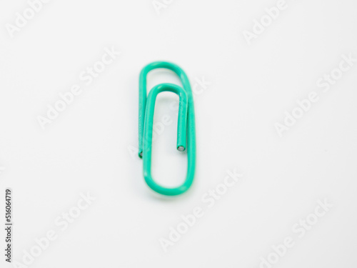 Set of colored paper clips.
