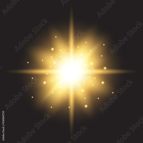 star, sun, light effect