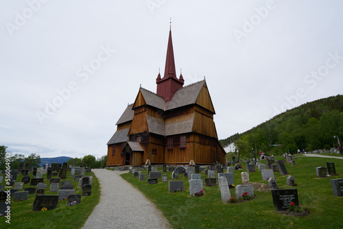 Ringebu stave church and cemetery photo