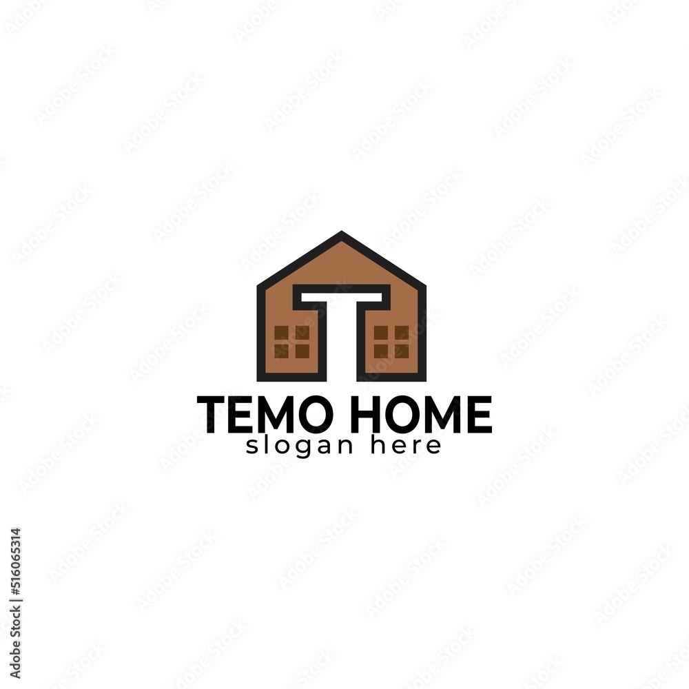 initial T logo in combination with house initial T logo in combination with house