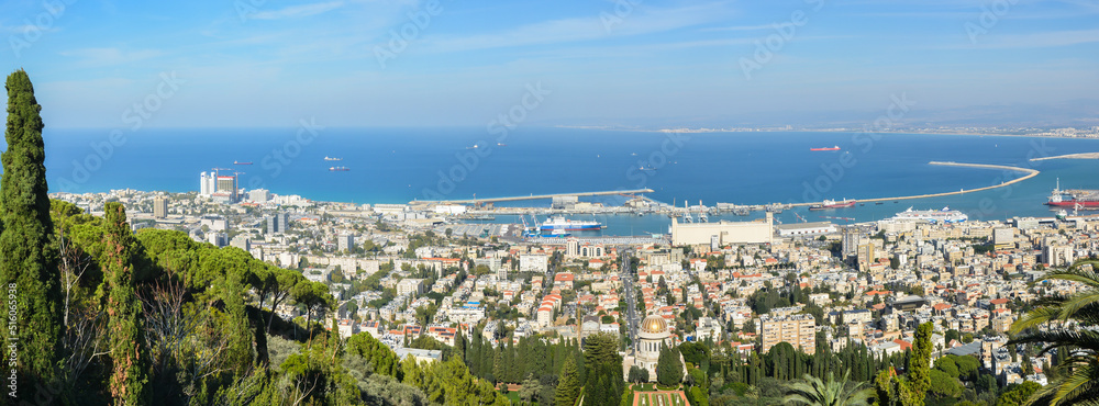 Panorama of Haifa.