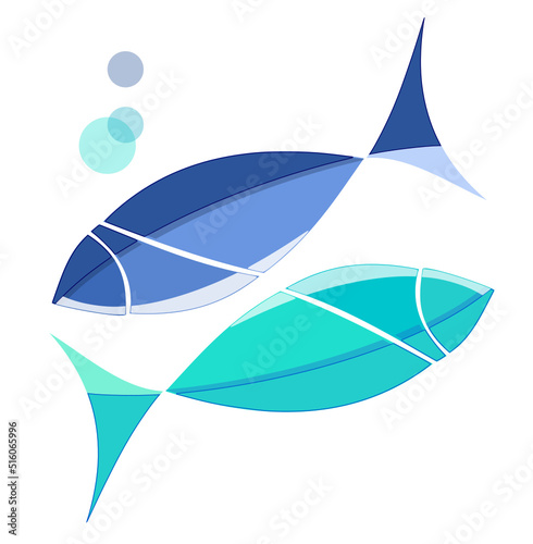 Logo poissons bleus