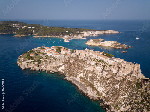 Italy, July 2022. Aerial view of the Quakes islands with their Caribbean sea © cristian