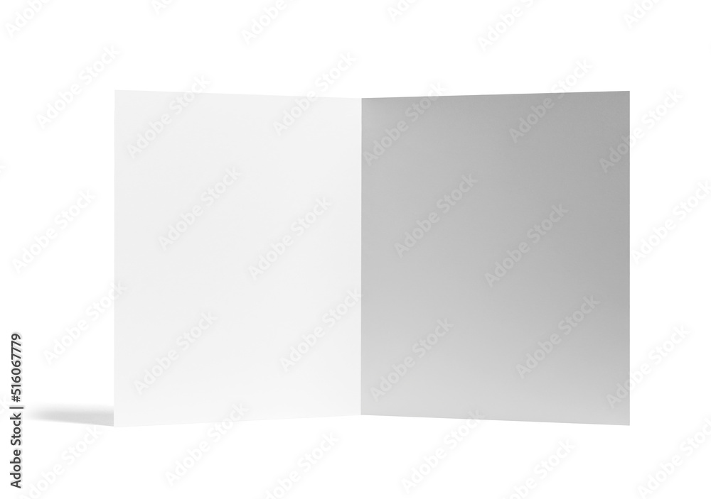 folded leaflet white blank paper template book