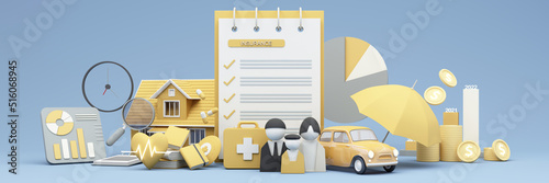 Photos Insurance company client take out complete insurance concept